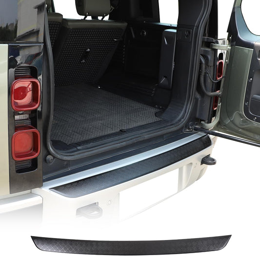 Car Inner Rear Trunk Bumper Guard Plate Bumper Protector Guard Cover Trim for Land Rover Defender 90 110 130 2020-2025 Auto Rear Bumper Plate Cover Trim Accessories (Style A-ABS Bright Black)