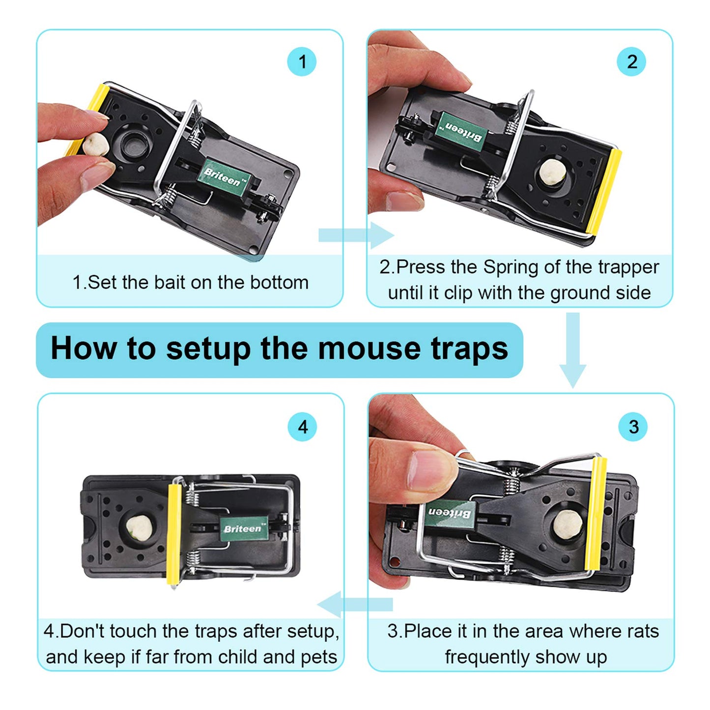 Mouse Trap Mice Trap That Work Human Power Mouse Killer Mouse Catcher Quick Effective Sanitary 6Packs