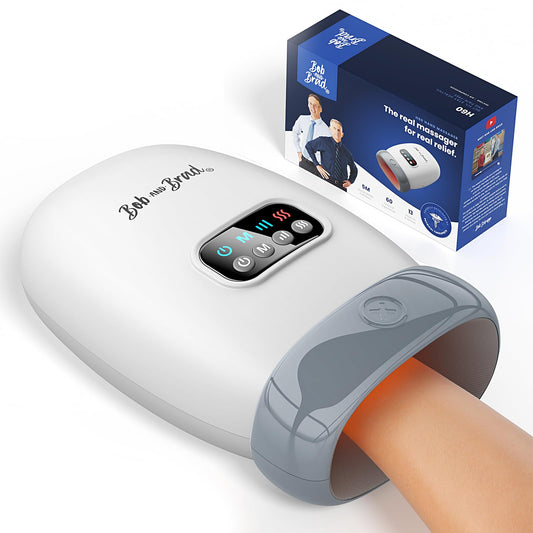 BOB AND BRAD Hand Massager with Heat and Compression, FSA Eligible/HSA Eligible, H60 Cordless Hand Massager for Arthritis and Carpal Tunnel, Pain Relief Heated Wrist Finger Massage, Gifts for Mom Dad