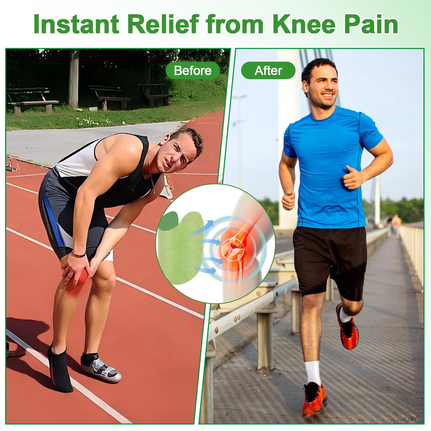 Mrkayll 30Pcs Knee Pain Relief Patch, Warming Herbal Plaster Pain Patches, Knee Patches for Pain Relief Bone on Bone Extra Strength,12 Hour Long Lasting Relief of Joint Pains