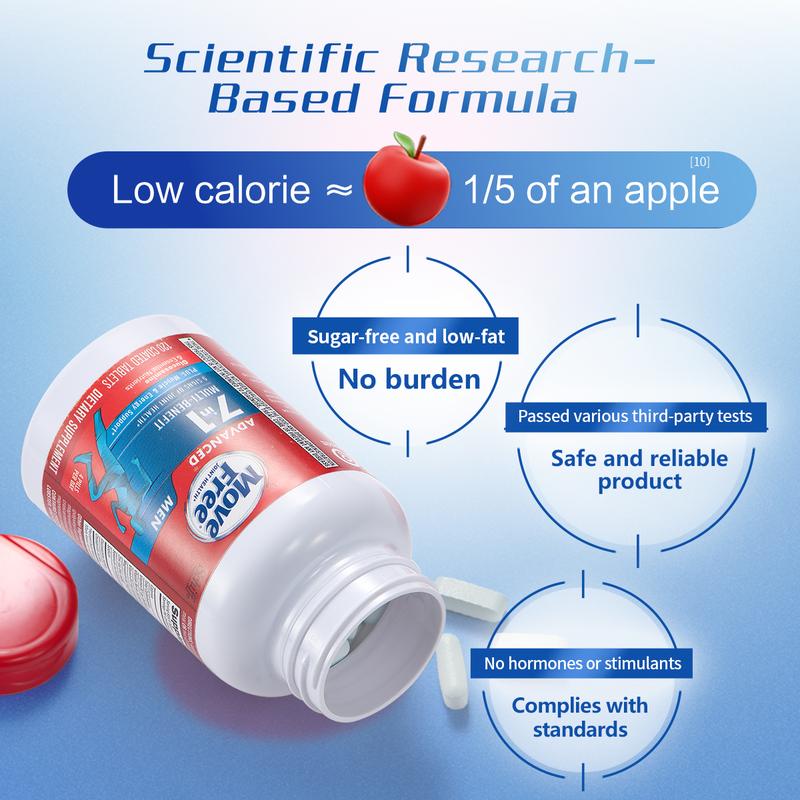 12bottles【Joint Health】Move Free joint health 7-in-1 Glucosamine Chondroitin Plus Calcium Complex Vitamin Customized for Men with B-Vitamins + Multi-Glucosamine 120 Pills