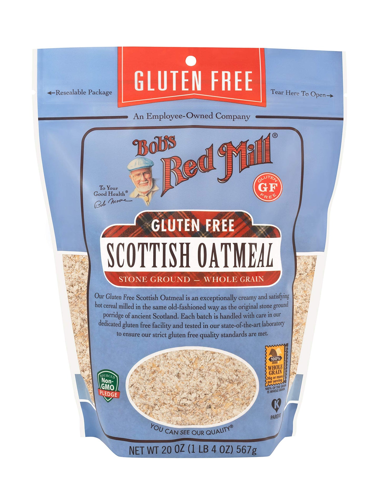 Bob's Red Mill Gluten Free Scottish Oatmeal, 20 Oz