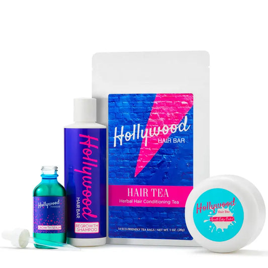 Hollywood HairBar 4 Step Grow My Edges Kit Hair Regrowth Serum - Extra Strength
